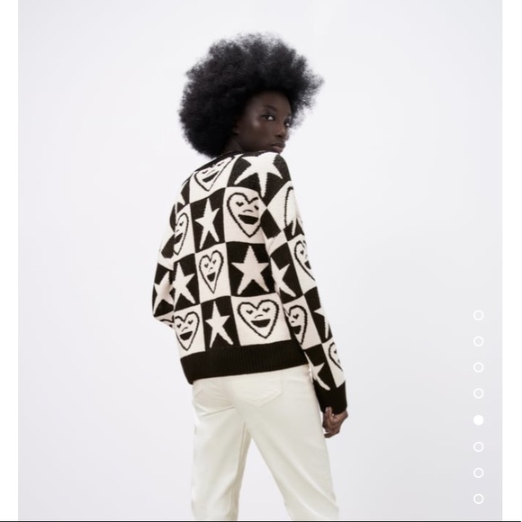 Zara graphic jacquard knit sweater - Picture 3 of 10